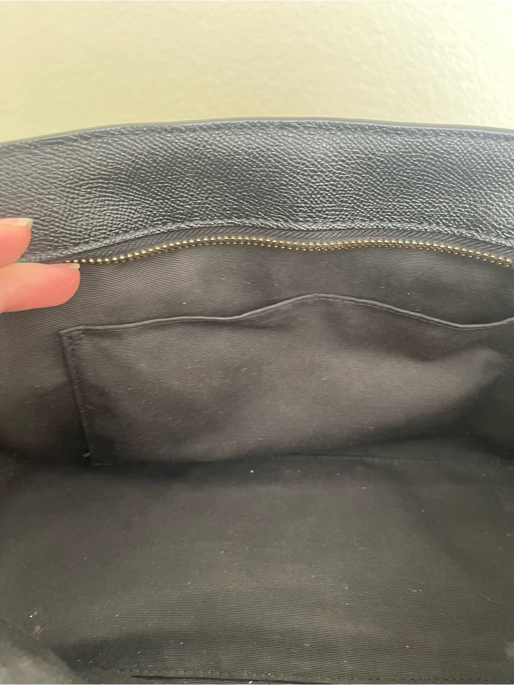 Coach Black Satchel with Gold Accents - Picture 6 of 7